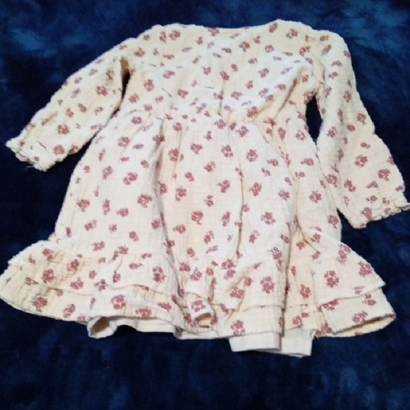 Nicole Miller Cream and Red Floral Kids Dress - Picture 6 of 8